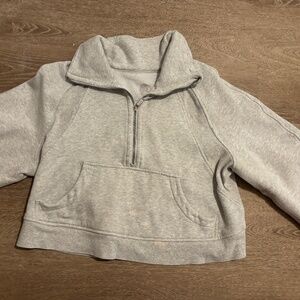 grey Lululemon funnel neck scuba